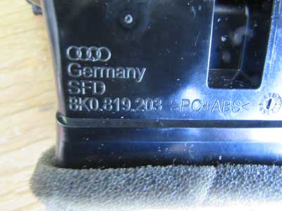 Audi OEM A4 B8 Center Console Rear Vent 8K0819203 2009 2010 2011 20124